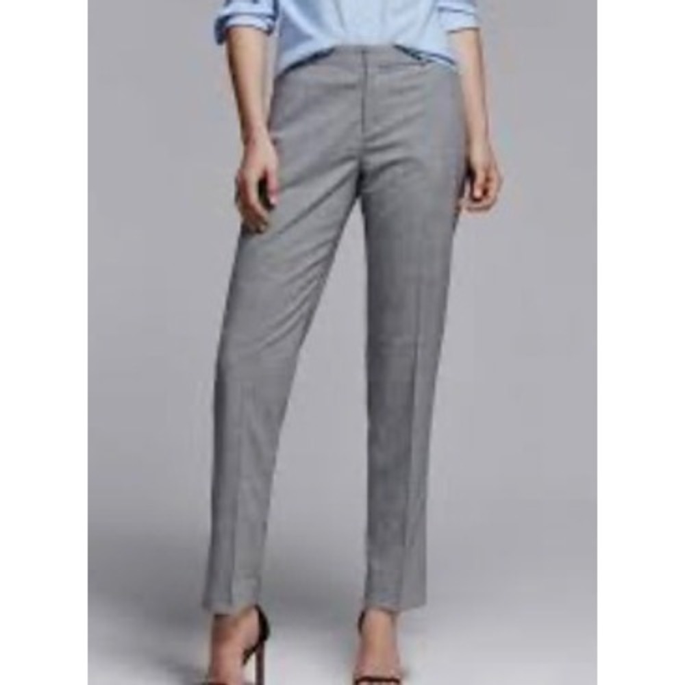 NWT Banana Republic Women's Ryan Curvy Straight Pants Gray Mid Rise Trousers 10
